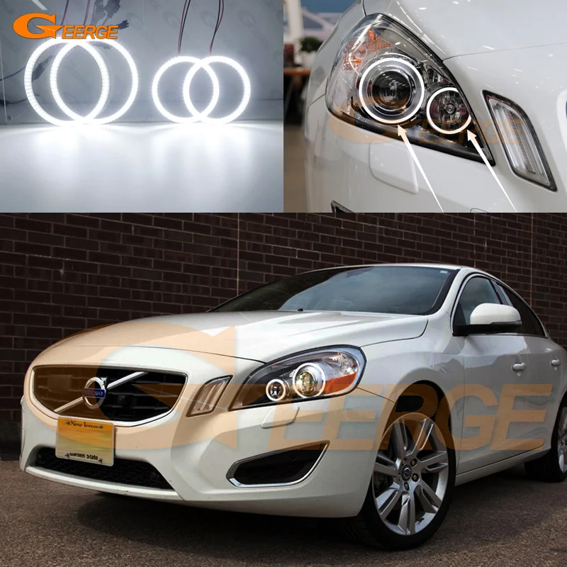 Для Volvo S60 II V60 2010 2011 2012 2013 пред facelift XENON ультра яркий SMD СВЕТОДИОДНЫЙ ангельские