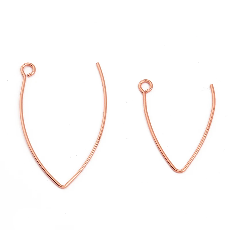 40pcs Stainless Steel French-style Ear Hook V Shape DIY Fashion Earring Accessories Jewelry Making Findings Accessories Not Fade