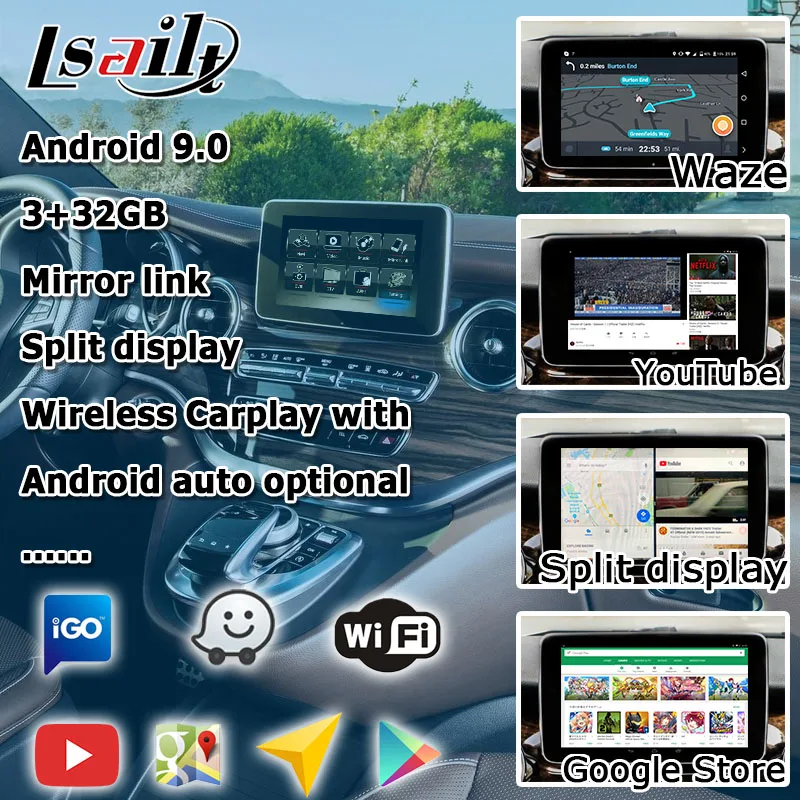 Android / carplay коробка интерфейса для Mercedes benz S class 2012 2017 GPS навигация видео интерфейс