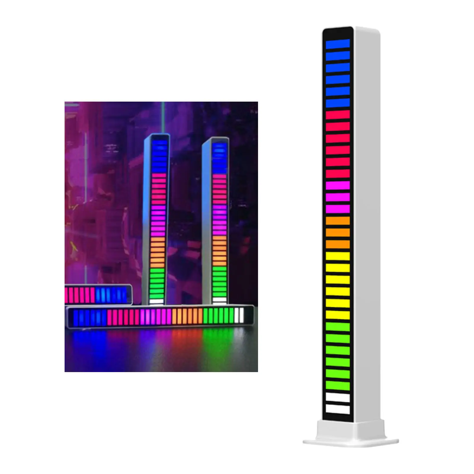 

LED Strip Light Sound Control Pickup Rhythm Light Music Atmosphere Light RGB Colorful Tube USB Ambient Light with Bluetooth
