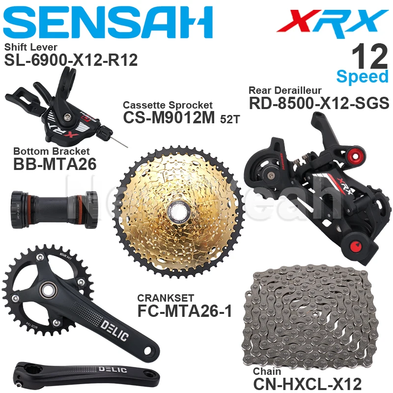 SENSAH XRX 12-скоростной MTB групповой набор с правым переключателем задний