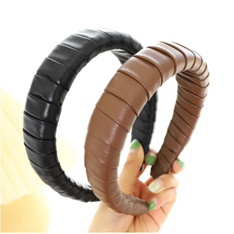 

Ручной работы, из PU искусственного материала PU, кожа, мягкий, повязка на голову в европейском стиле Лидер продаж повязка на голову толстой по...