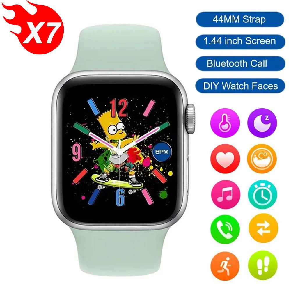 

Smart Watches IWO X7 Men Bluetooth Call Wristwatches Women Fitness Heart Rate Tracker Smartwatch relojes para hombre for Xiaomi