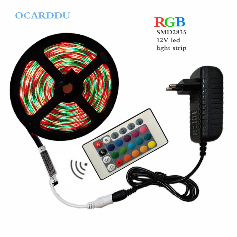 Светодиодная лента гибкая светодиодная Rgb 5050 Smd 2835 Светильник та 5 м 10 15 Диодная Dc 12