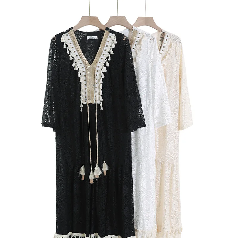 

2021 LSUR summer dress women dress summer black dress