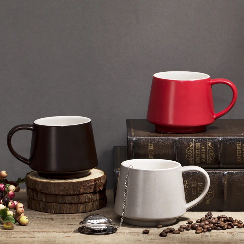 

Креативная кофейная чашка в скандинавском стиле, керамическая пара, Офисная Минималистичная кофейная чашка, милая чашка для кафе, домашние ...