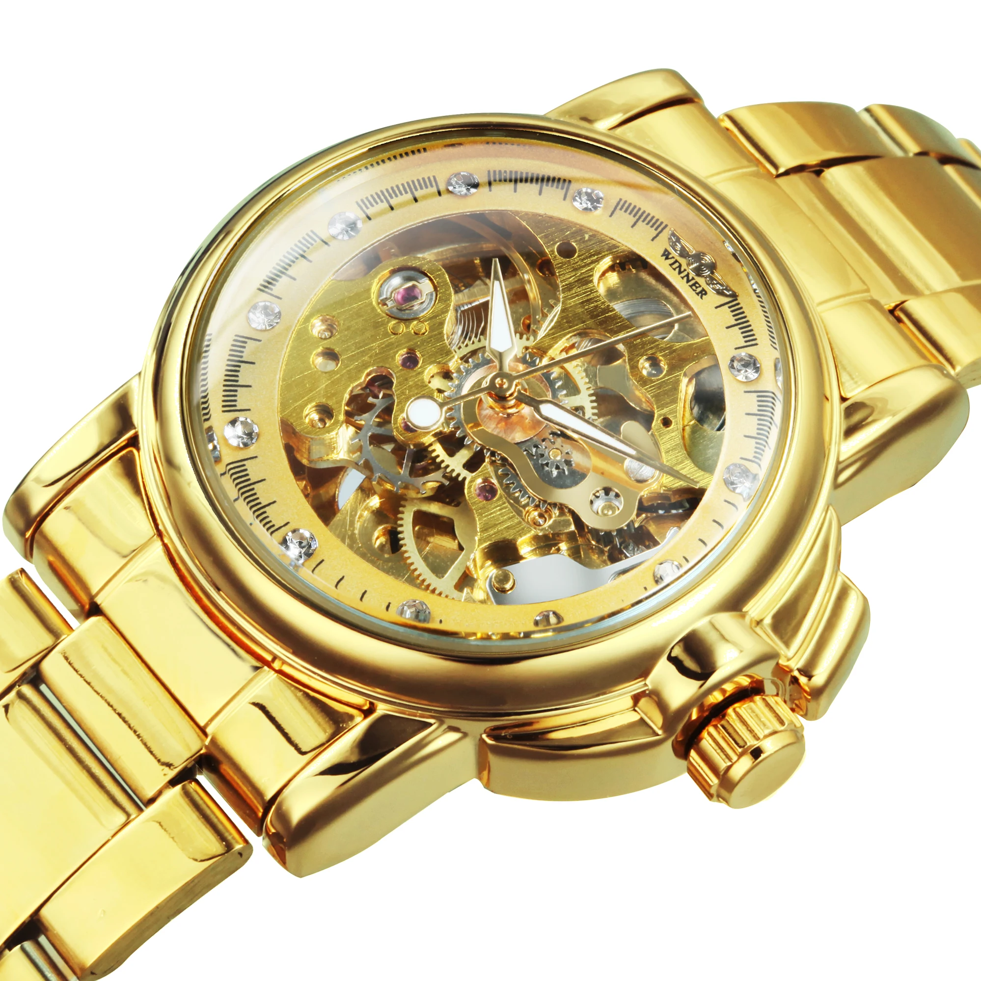 Часы скелетоны WINNER женские спортивные модные повседневные Роскошные наручные