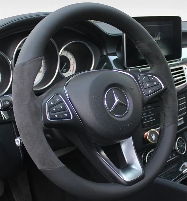 

Сделай Сам, сшитая вручную замшевая кожа, искусственная кожа для Mercedes-Benz CLS260 GLE320 C-Class ML320, интерьерные автомобильные аксессуары
