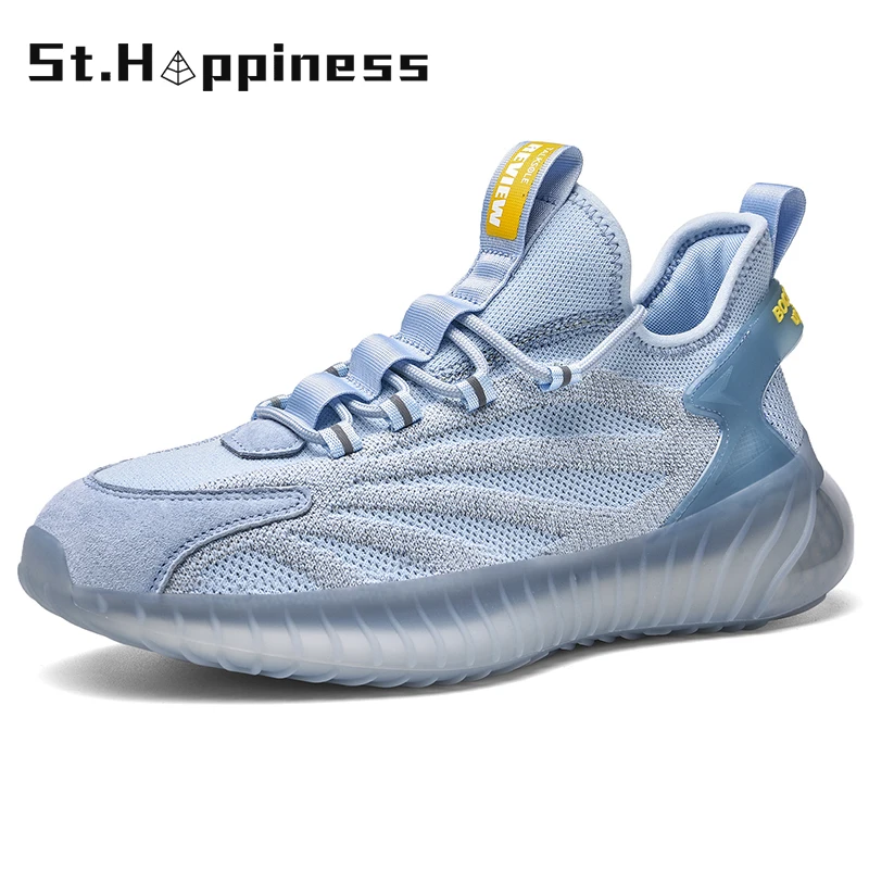 2021 New Summer Men's Mesh Lace-Up Sports Shoes Outdoor Lightweight Breathable Sneaker Fashion Casual Running Shoes Big Size