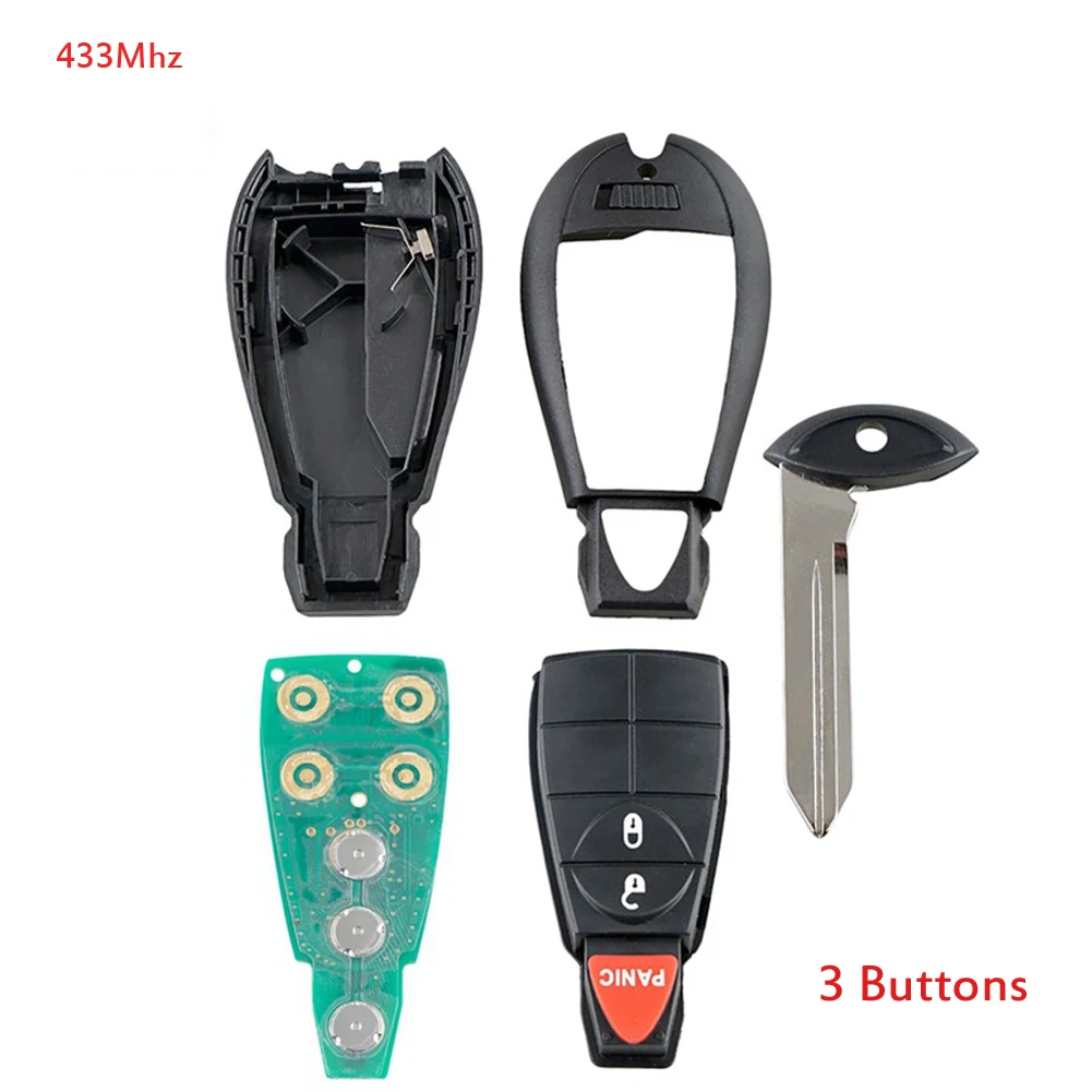 

high quality 433MHz 3 Buttons Keyless Entry Remote Key For Dodge Ram 1500 2500 3500 13-18 GQ4-53T Replacement durable car key