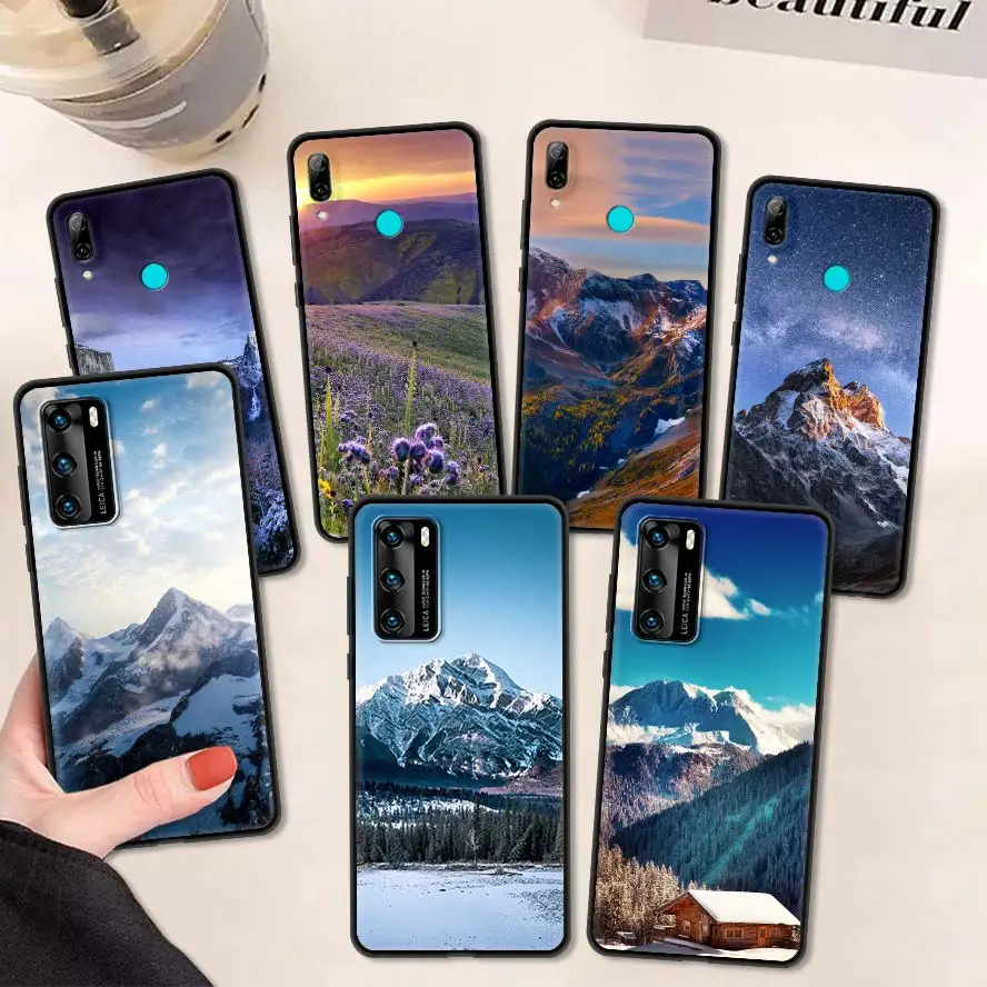 

Чехол для телефона с изображением гор пик лес для Huawei P20 P30 Lite P40 Pro P Smart Z Plus 2019 Mate 10 20 30 40 Pro