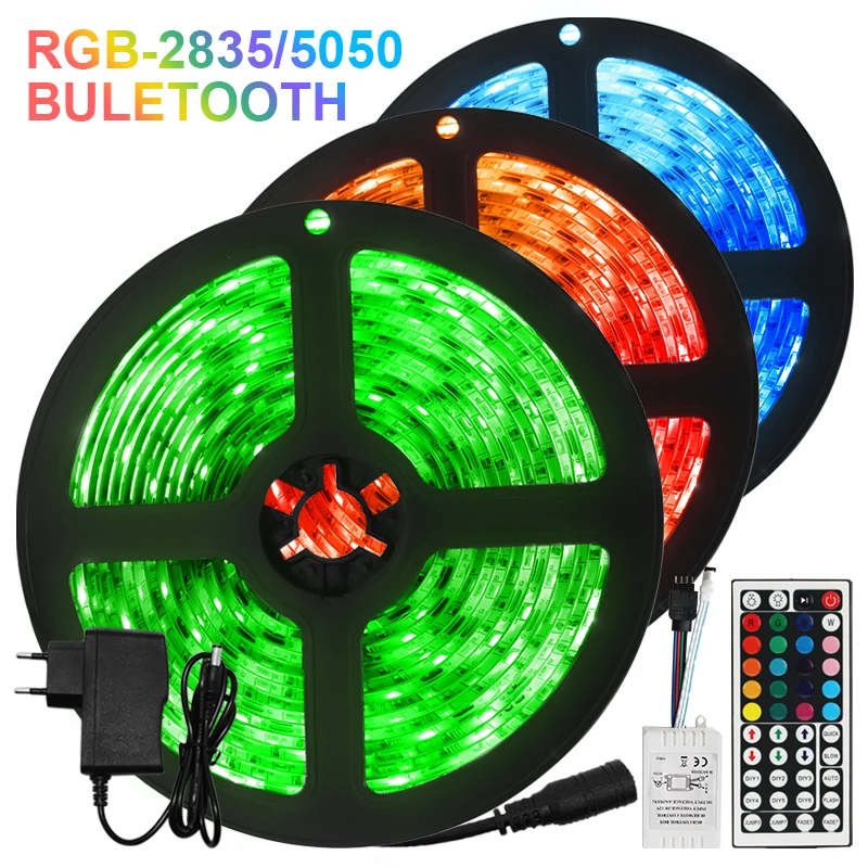 

LED Strip Lights RGB 5050/SMD2835 LED Strips Waterproof Flexible Ribbon Tape Diode DC 12V TV Desktop Screen Background Lighting
