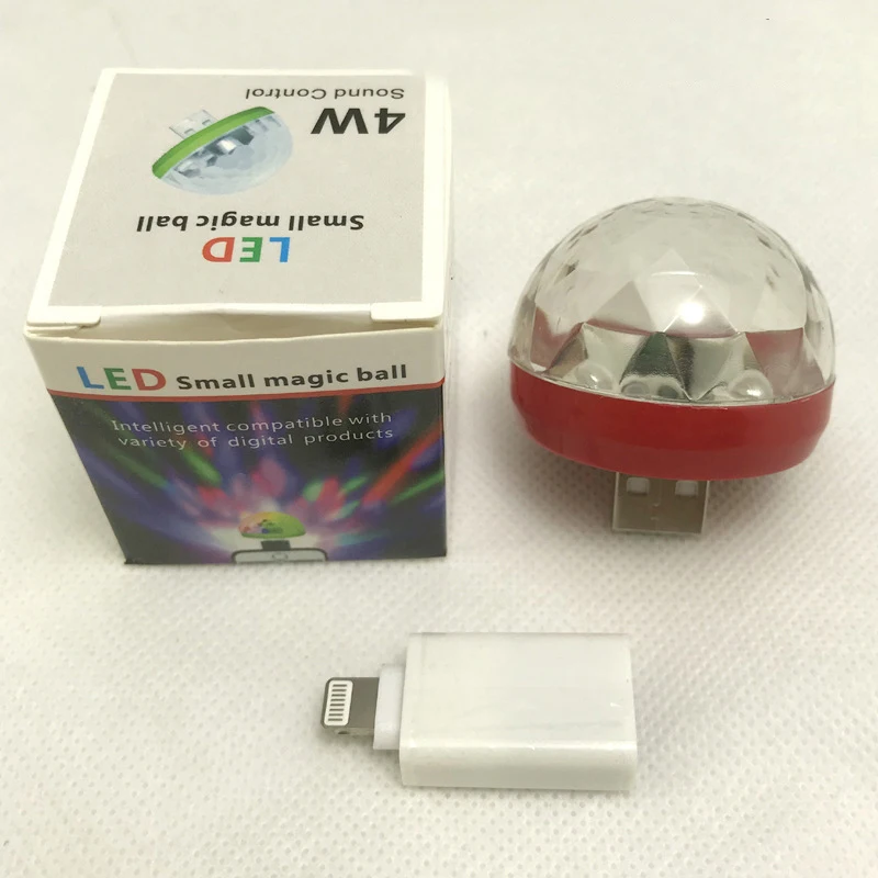 

1pcs USB Mini Disco Light Ball Portable LED KTV Party Club Decor Lamp Bar DJ Stage Colorful Light Effect Lamp For Mobile Phone