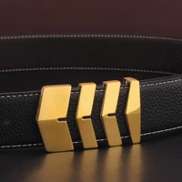 high quality fashionable 3 8cm wide belt mens gold top cow leather designer steel buckle belt youth belt leisure