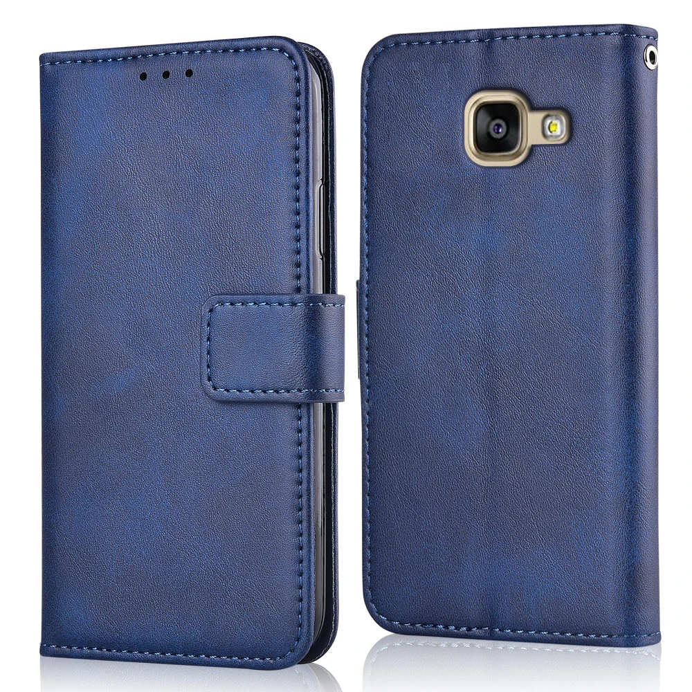Чехол-книжка из кожи Flip Wallet для Samsung Galaxy A3 2016 A310 A310F SM-A310F.
