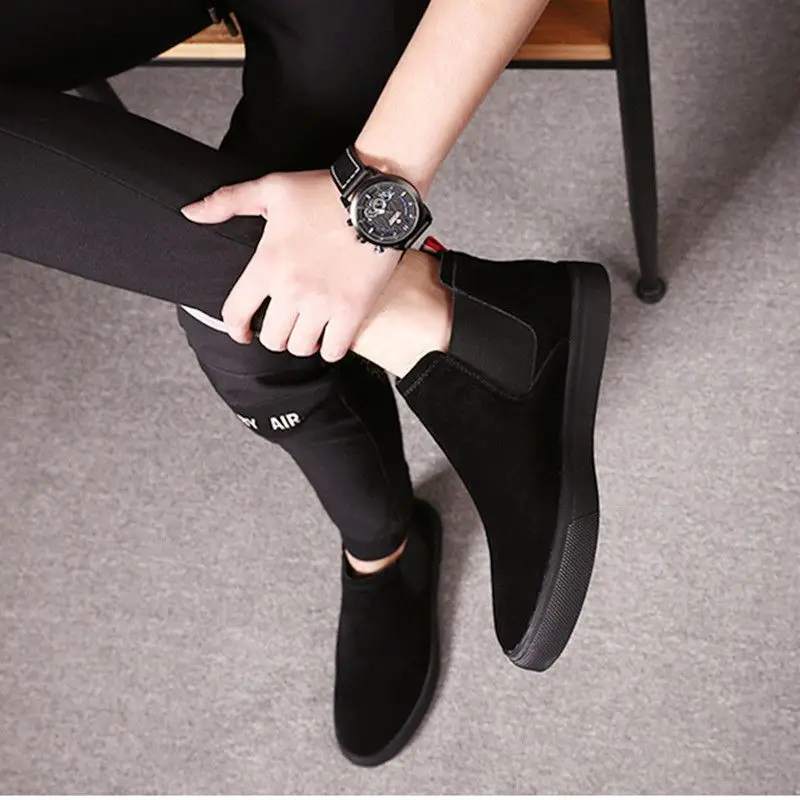 

Winter Warm Men Snow Boots High Quality Cow Suede Man Ankle Boots Fur Men Shoes Plush Autumn Basic Drive Boots Big Size 678