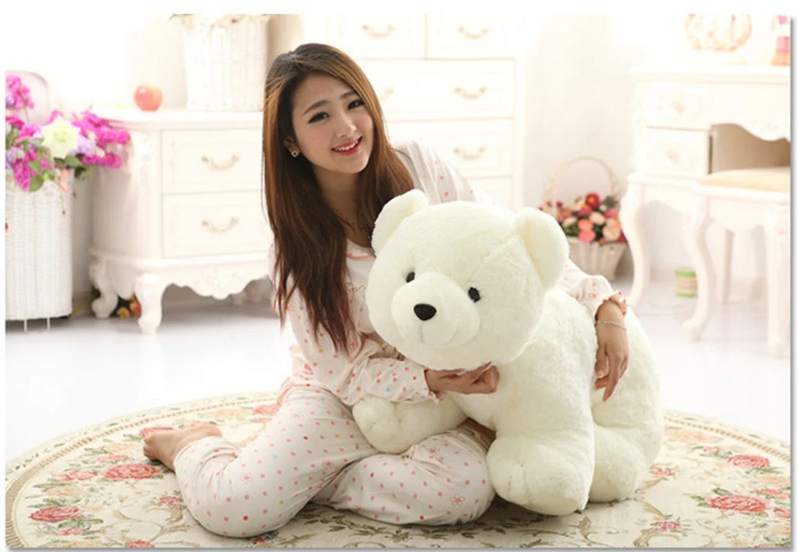 

60CM Big Plush Polar Bear Doll Giant Large Teddy Stuffed Soft Plush Pillow Toys Polar Bear Toy Doll Pillow