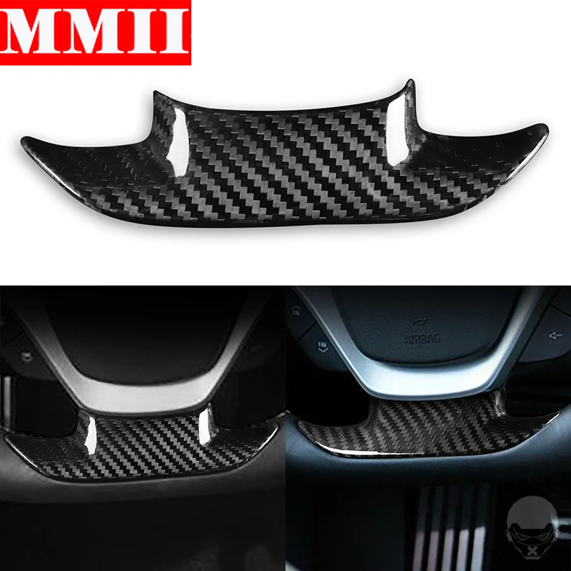 For Chevrolet Corvette C7 2014 2015 2016 2017 2018 2019 Carbon Fiber Steering Wheel Bottom Part Trim Hard Cover Car Accessories