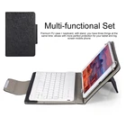 7 дюймов10 дюймов плоский Bluetooth клавиатура для Ipad Tablet Универсальный Bluetooth Бесшумная клавиатура с кожаным чехлом