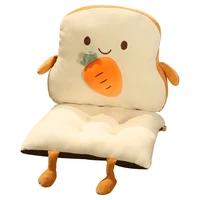 8545cm stuffed animals bread 2 in 1 seat cushion detachable dinosaur penguin food pillow for chair indoor floor winter gift