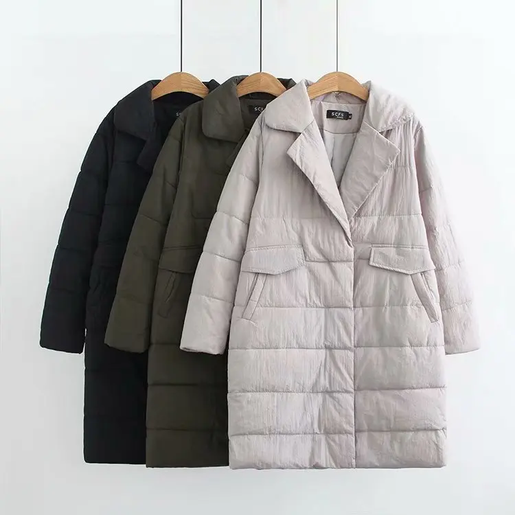 Зимняя Повседневная Длинная парка Одежда большого размера плотное теплое пальто