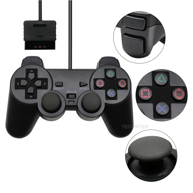 Проводной игровой USB контроллер для PS2 геймпад Playstation 2 аксессуар консоли playstation