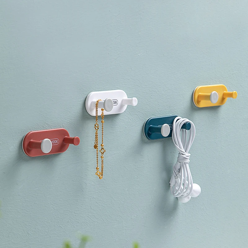 

Double Hooks for Storing Items Without Holes In Corners To Install Convenient Waterproof and Moisture-proof Hooks