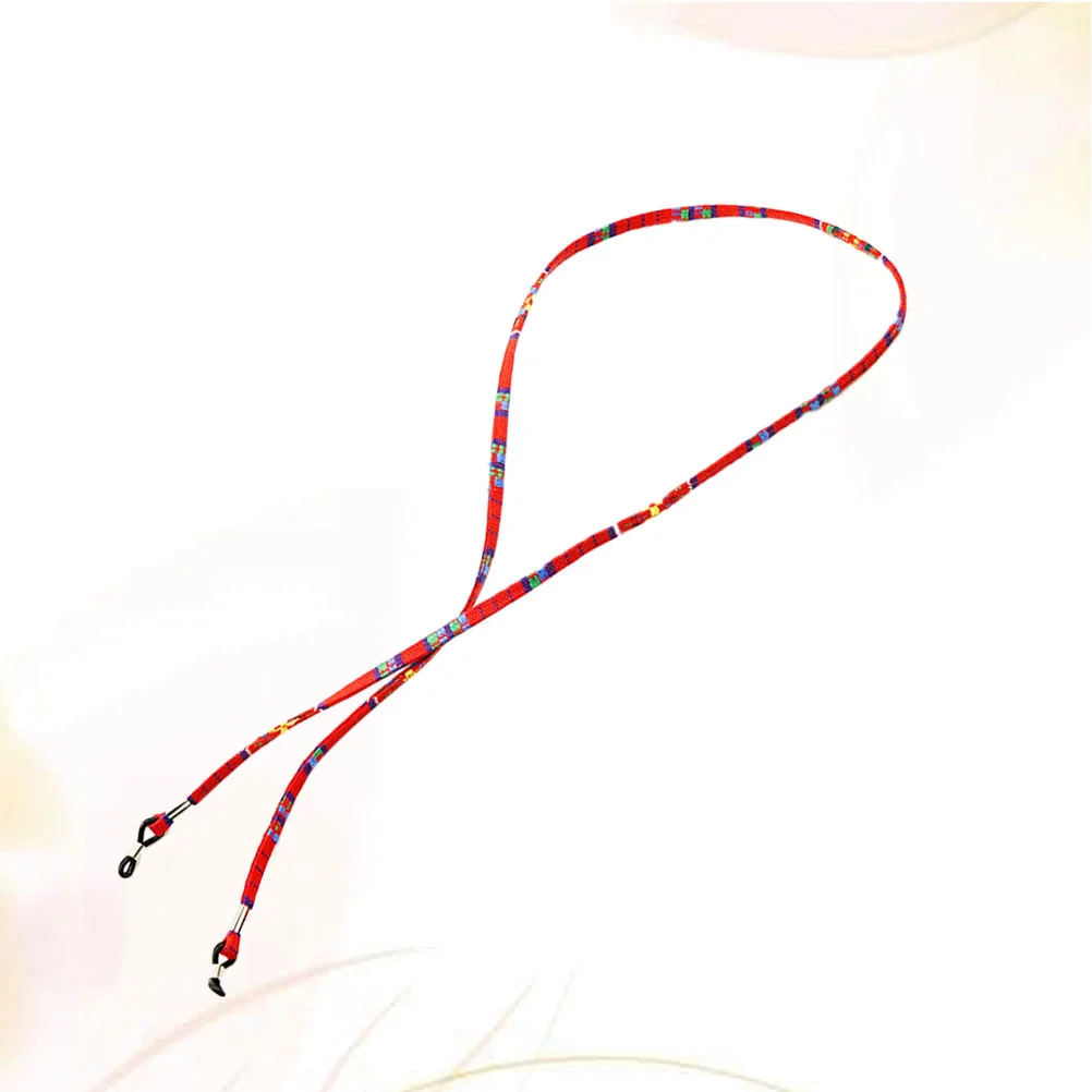 

Glasses String Non-Slip Decor Glasses Holder Cotton String for Woman Lady Female (Red)