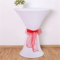 high top cocktail table cover spandex lycra wedding party table covers round for folding tables 2021