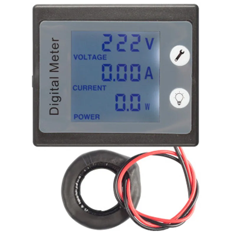 

AC Single Phase Digital Panel Voltmeter Ammeter 220V 100A Voltage Current Energy Electricity Kwh Meter PZEM-0 11 With CT Coil