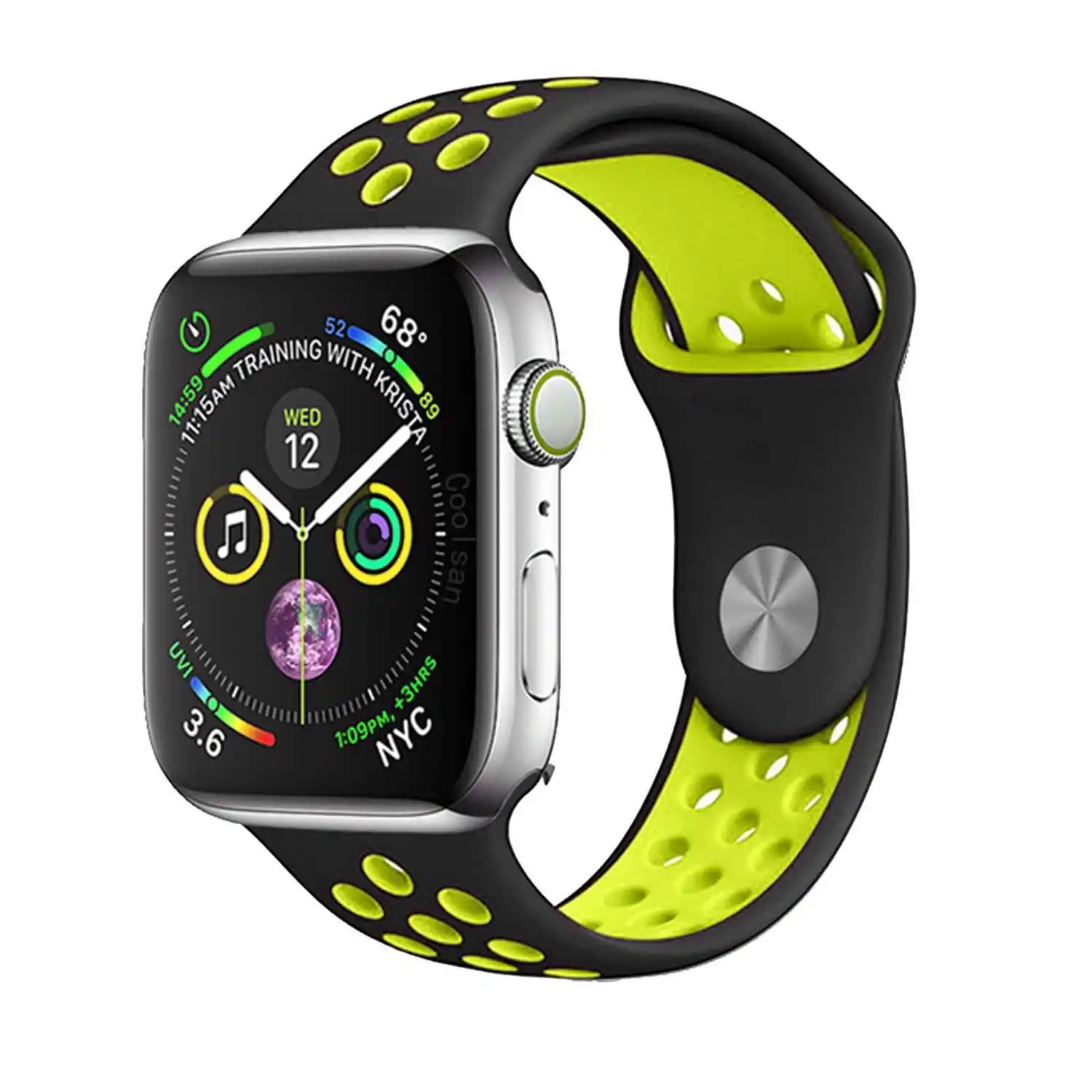 Дышащий ремешок для часов apple watch 42 мм 44 мм адаптер для часов браслет 40 мм 38 мм ремешок для iWatch apple watch 4 3 2 1