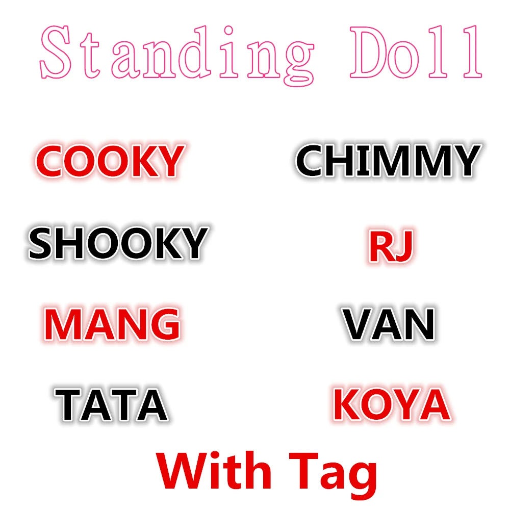 Fashion Standing doll Kpop Bangtan Boys Vapp Doll Plush Cartoon Dolls TATA VAN COOKY CHIMMY SHOOKY Stuffed | Игрушки и хобби