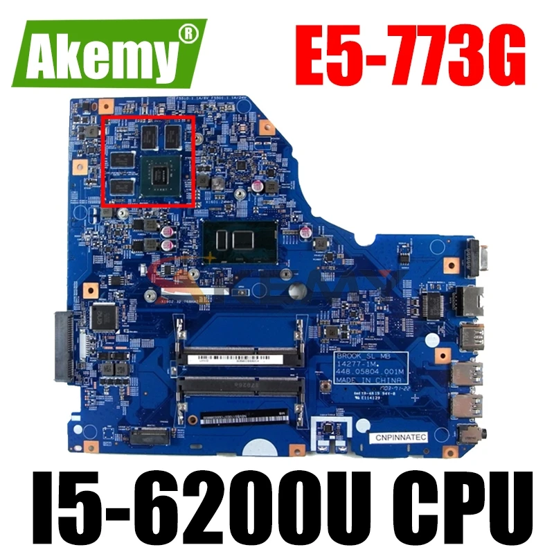 

Для Acer Aspire E5-773G P278 TMP278 E5-773 Материнская плата ноутбука 14277-1M 448.05802.001 м 448.05803.001 м 448.05804.001M W/ I5-6200U