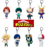 my hero academia acrykic keychains cute anime car key chain children bag pendant keyring lovers holiday gifts