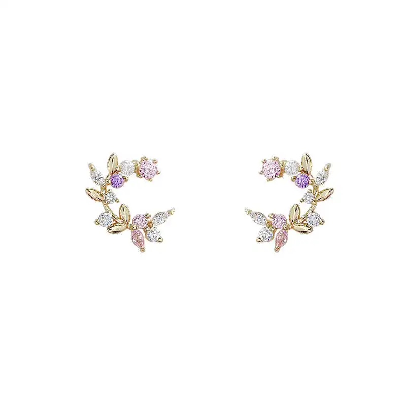 

Inlaid Zircon Flower 2021 Bohemia Favourite Earrings for Women Girls European Party