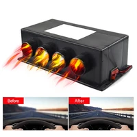 24v 600w portable car heater electric heating fan four hole electric dryer windshield defogging demister defroster auto heater