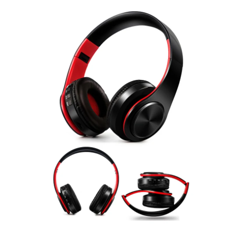 

Wireless Headphones Bluetooth Stereo Folding Headphones Audio Mp3 Adjustable Headphones(Black)