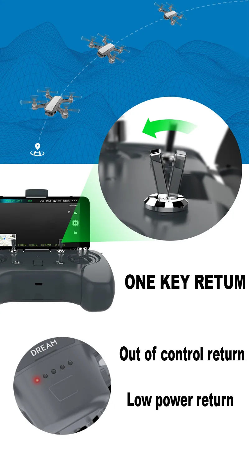 C-FLY Dream RC камера паспортный Дрон мини селфи вертолет Квадрокоптер PK DJI Spark Mavic pro камера Дрон