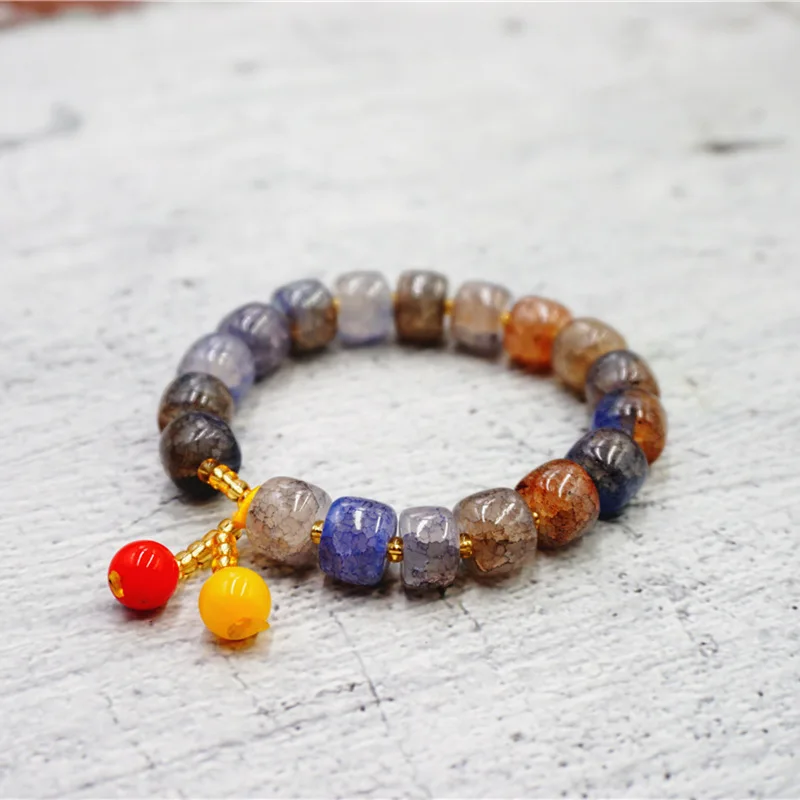 Natural Jade Bead Bracelet Charm Crystal Bangle Jewellery Fashion Accessories Hand-Carved Amulet Gifts for Women Men | Украшения и