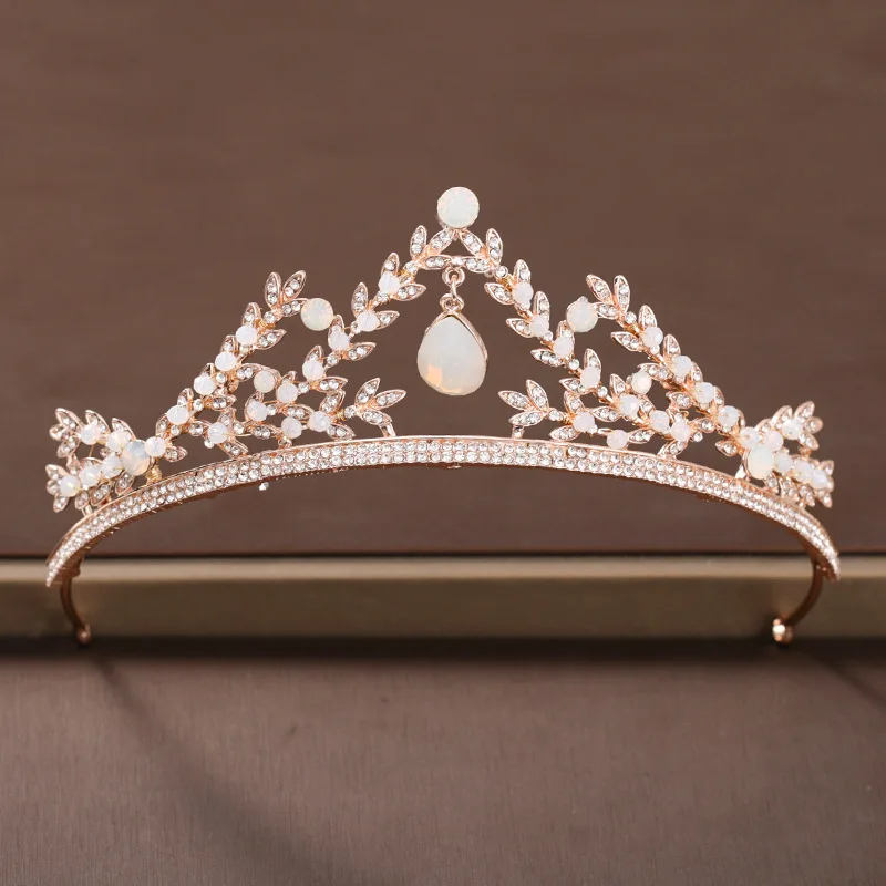

Bride Wedding Accessories Simple Alloy Diamond Bridal Plating Crown Tiara Dress Jewelry Party Jewelry Little Princess Gift