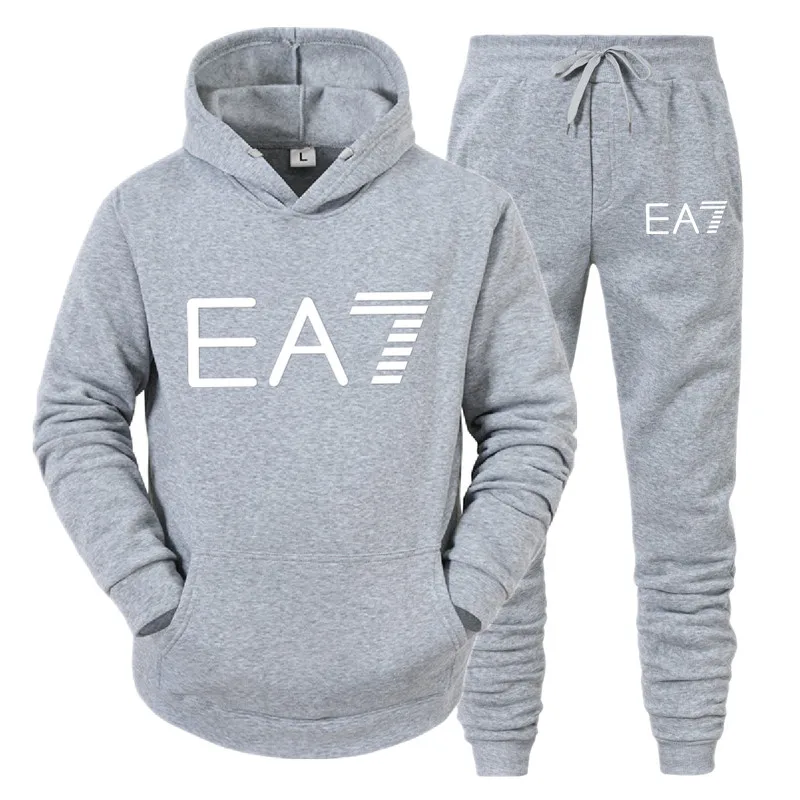 

Men's jogging Harajuku sportswear EA7 printed hooded trousers leisure fashion sportswear fashion comfort men's sportswear 2021