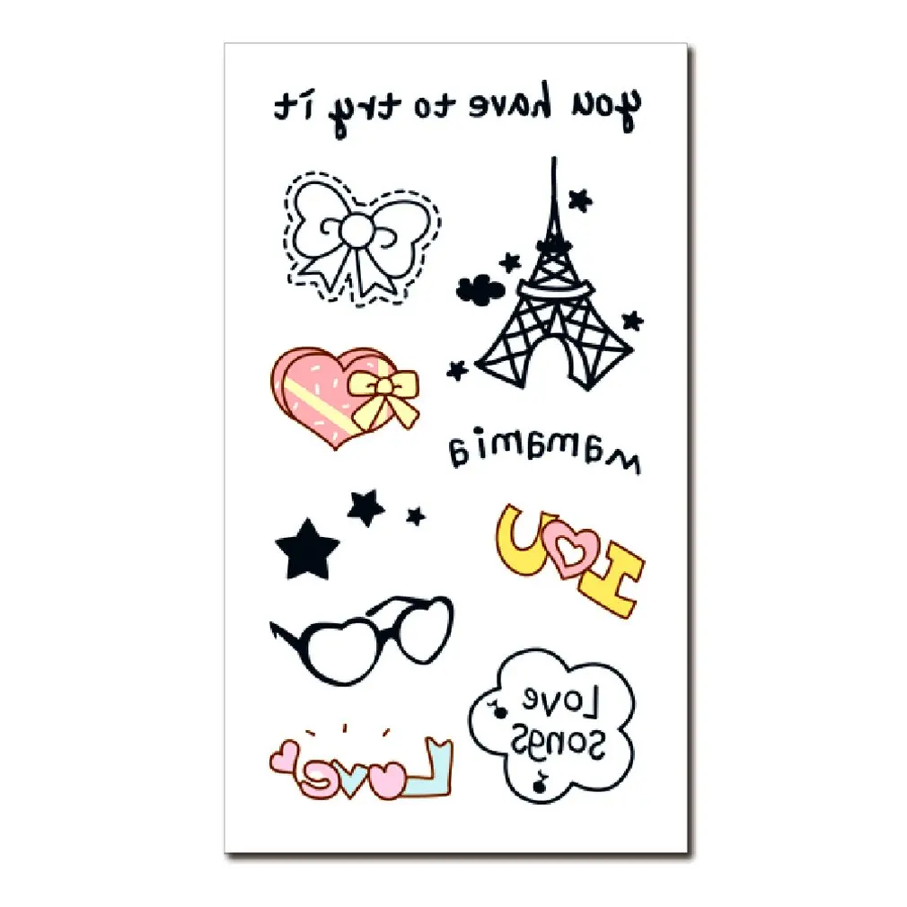 2019 мультяшная временная татуировка безопасная Временная детская тату наклейка