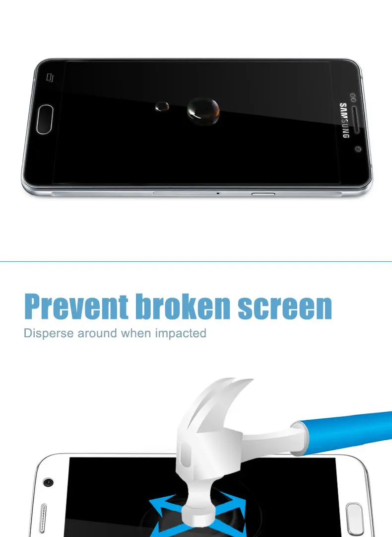 9D Full Cover Tempered Glass For Samsung Galaxy A3 A5 A7 J3 J5 J7 J530 J730 S7 Screen Protector Protective Glass Film