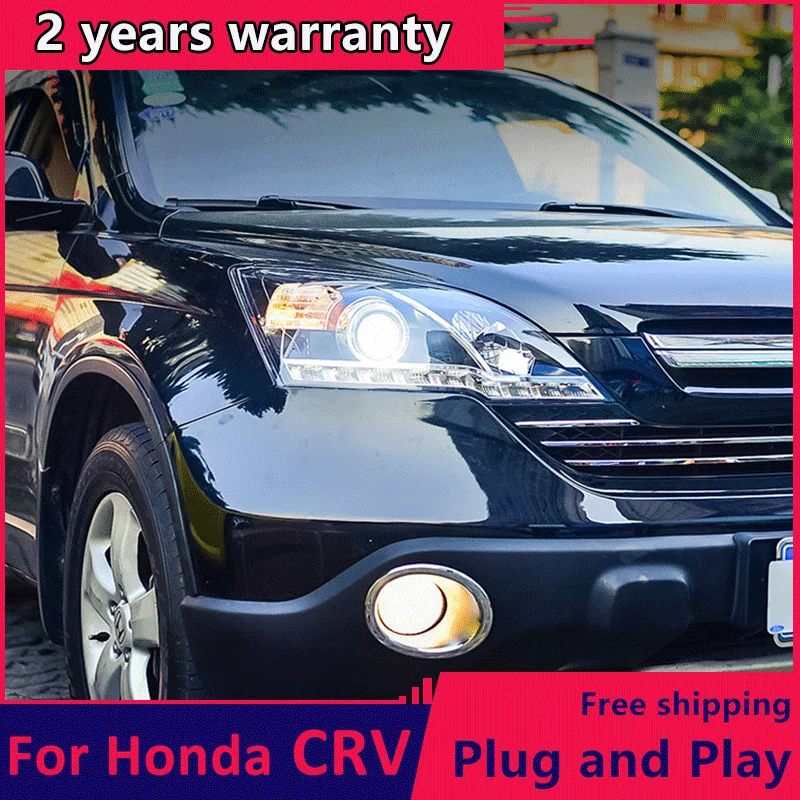 Для Хонда сrv головной светильник s 2007-2011 для светодиодный налобный фонарь Ангел