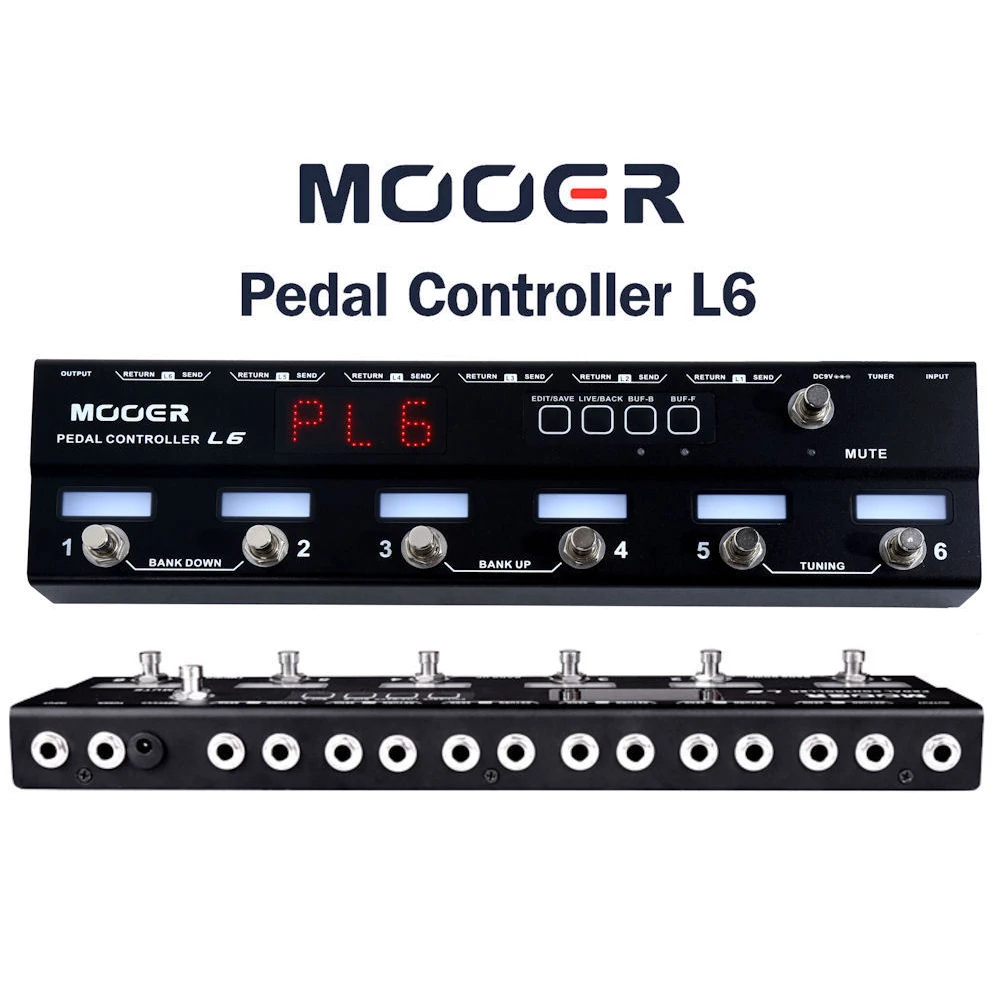 Mooer PCL6 контроллер педали программируемый Loopswitcher с 6 петлями L6 PL6 бесплатным