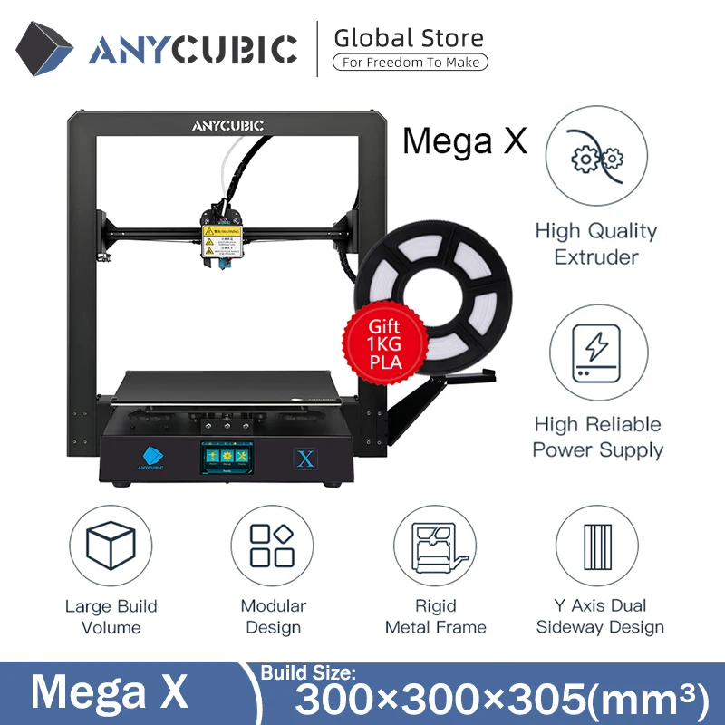 3D-принтер Anycubic i3 Mega-X DIY 300*300*305 мм большой размер печати | Компьютеры и офис