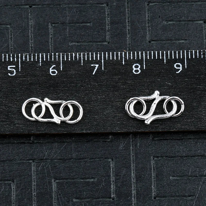 100% 925 Sterling Silver S Clasp Hooks With Rings Bracelets Necklace Connector Buckle Clasps DIY Fancy Jewelry Making Findings | Украшения