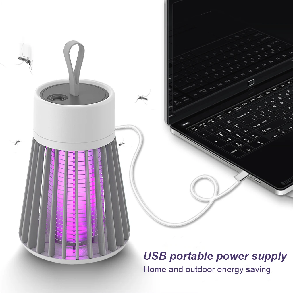 

Rechargeable LED Mosquito Killer Lamp Insect Light USB Pest Control Lamp Flying Bug Luring Purple Light Indoor Outdoor Fly Trap
