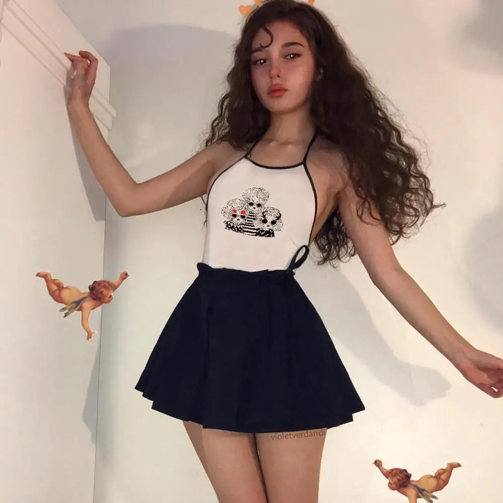 Женская футболка без рукавов с принтом | одежда