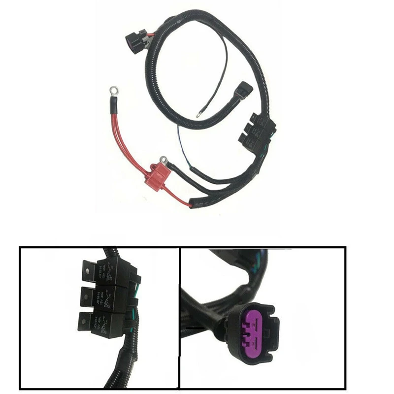

Electric Cooling Fan Wire Harness Kit 200mm Dual Electric Fan Upgrade Wiring Harness for ECU Control 1999-2006